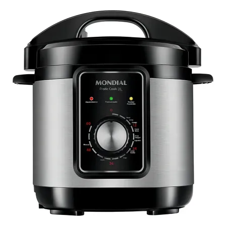 Panela De Pressão Elétrica Pratic Cook Pe-47-3l-i Mondial Frequência 60Hz