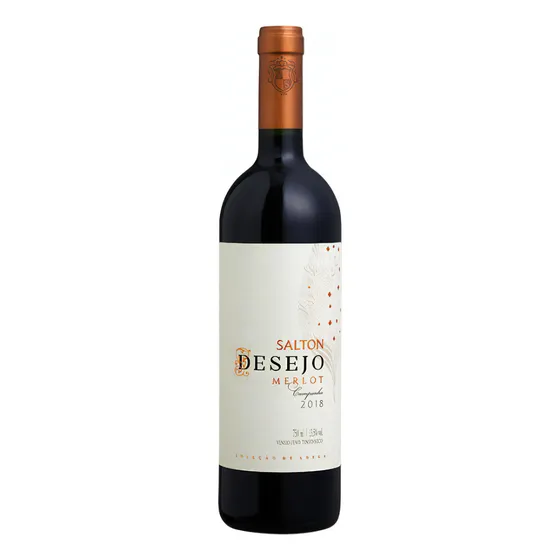 Vinho Brasileiro Tinto Seco Salton Desejo Merlot Serra Gaúcha Garrafa 750ml