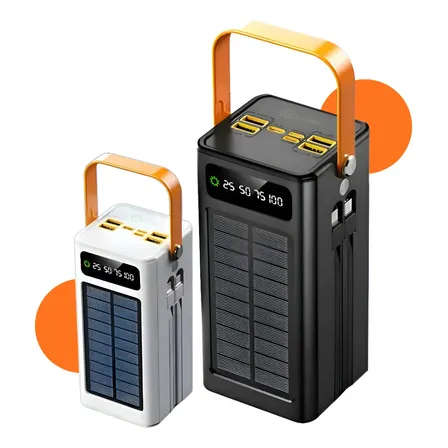 Carregador Power Bank 50.000mah Portátil Turbo Rápido Pro Branco