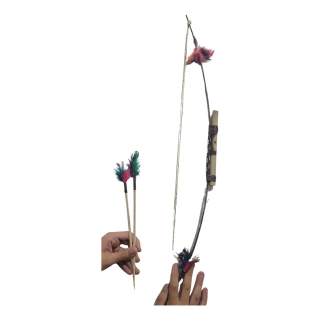 Arco E Flecha Indígena Artesanato Decoração Xamanismo 80 Cm