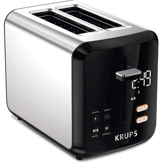 Tostador Krups Inox Bagel 2 Memorias Descongela Pantalla Led Tostador Krups Inox Bagel 2 Memorias Descongela Pantalla Led