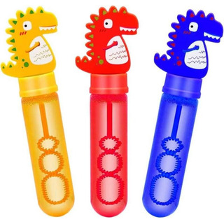 Burbujas Burbujero De Jabon Juguete Para Niños Con 3 Frascos Color Dinosaurio Burbujas Burbujero De Jabon Juguete Para Niños Con 3 Frascos Color Dinosaurio