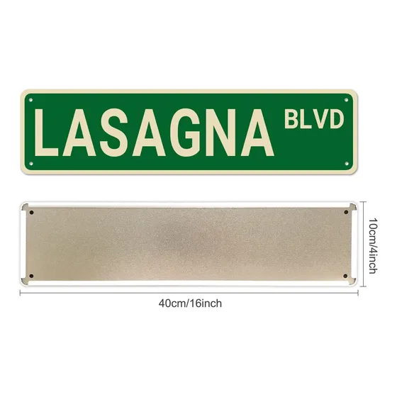 Fuxinglin Lasagna Blvd Letrero Calle Para Lasaña Pared 4