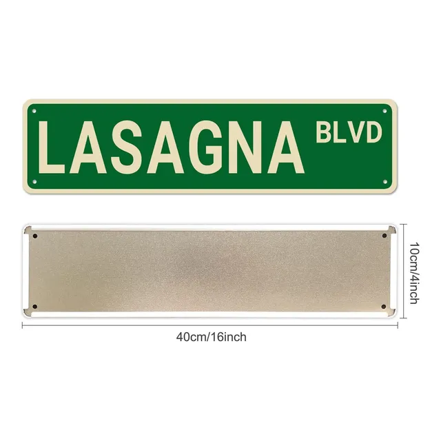 Fuxinglin Lasagna Blvd Letrero Calle Para Lasaña Pared 4
