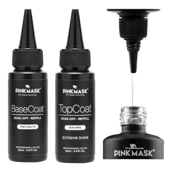 Pink Mask Refill Top Coat O Base Coat 60ml - Repuesto