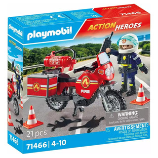 Playmobil Action Heroes 71466 Moto De Bomberos Playmobil Action Heroes 71466 Moto De Bomberos