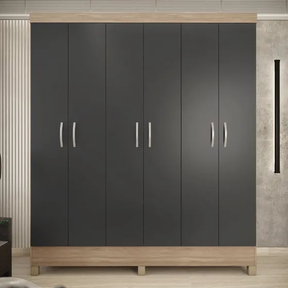 Guarda Roupa Casal 6 Portas Falco Yescasa Df