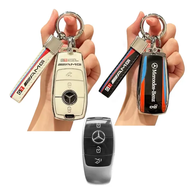 Capa Chave Presença + Chaveiro Amg C180 C200 C300 E250 E300