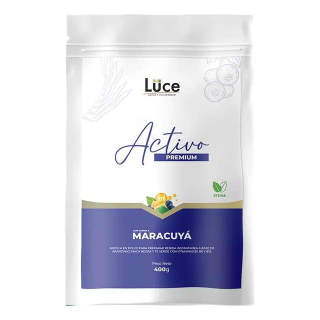 Luce - Maca Negra Y Espirulina Premium En Polvo - Bolsa 400g