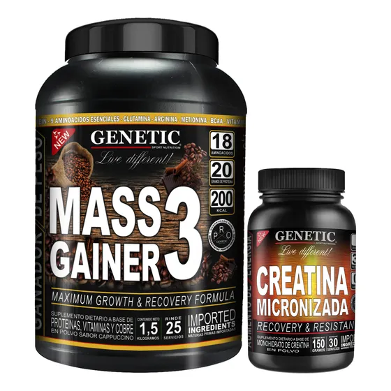 Aminoacidos Esenciales Masa Muscular Gainer Creatina Genetic