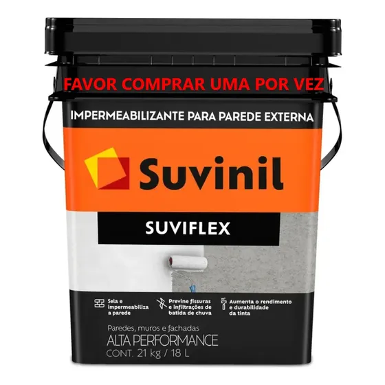 Impermeabilizante Suvinil Suviflex Branco Fosco 18L Paredes Externas