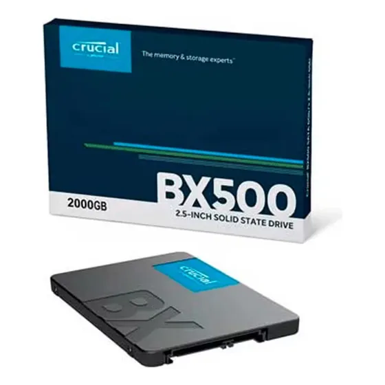 Ssd 2tb Sata 3 2.5 Bx500 540mb/s Leit - 500bm/s Grav Preto