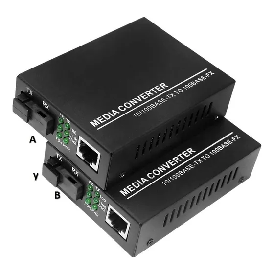 Convertidor De Medios Fibra Óptica Ethernet 10/100/base-tx