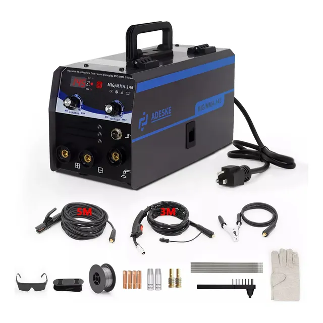 Mini Soldadora Inverter Máquina Portátil Planta Para Soldar Adeske MIG/MMA-145