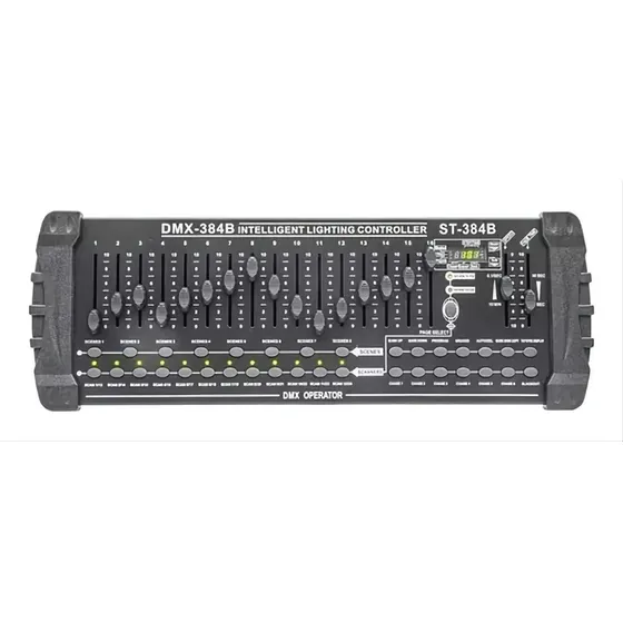 Mesa Controladora Iluminação Dmx 24 Canais 384b Profissional