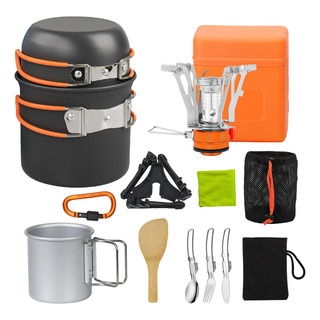 Juego De Cocina Camping Aluminio Olla Sartén Hervidor 1.2 L Solo Naranja Juego De Cocina Camping Aluminio Olla Sartén Hervidor 1.2 L Solo Naranja