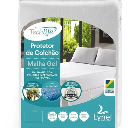 Protetor Colchao Malha Gel Lynel Impermeável Queen