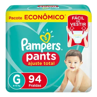 Fralda Pampers Pants Ajuste Total Max G 94 Unidades Fralda Pampers Pants Ajuste Total Max G 94 Unidades