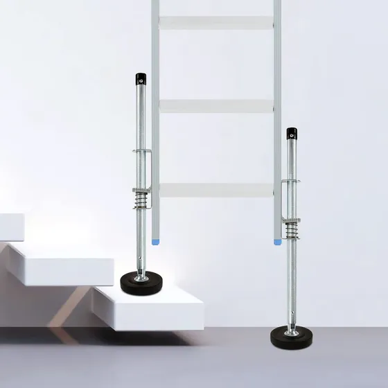 Jgo 2 Niveles De Escalera Ajustables De 20  Base Antidesliza