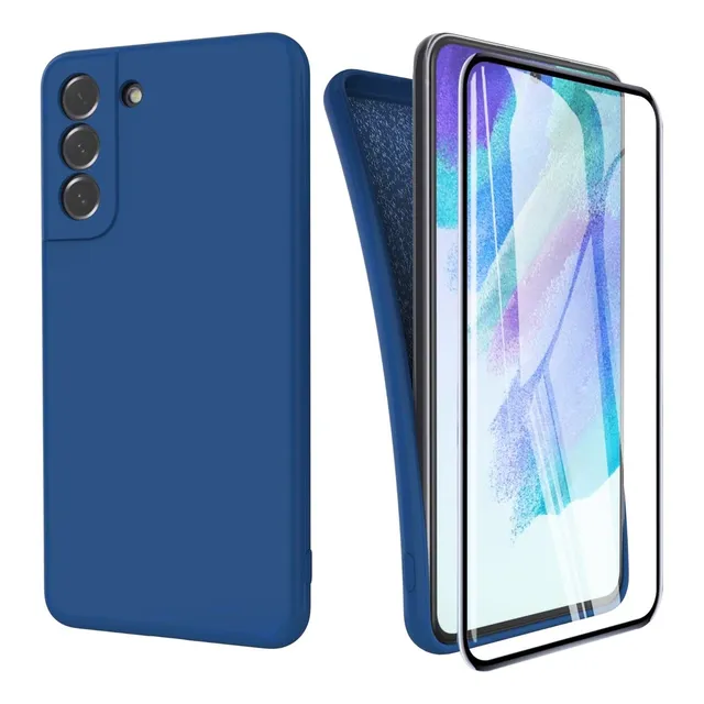 Carcasa Para Samsung + Mica (silicona Con Protección Cámara)