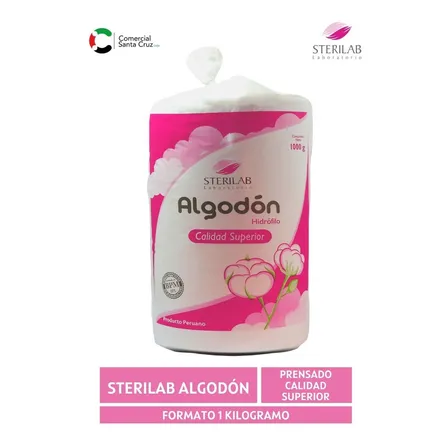 Sterilab Algodón Pima Peruano Prensado 1 Kilo Unidad Csc