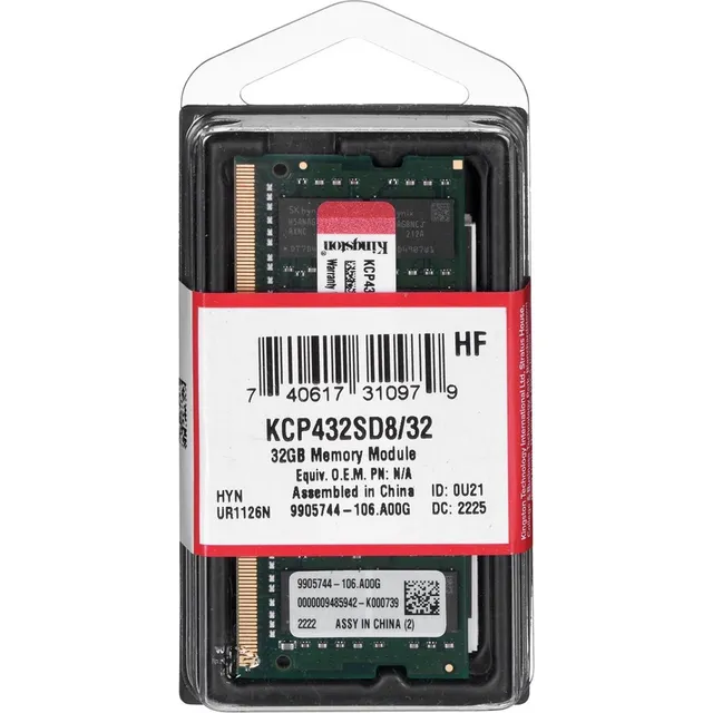 Memoria Kingston Kcp432sd8/32 Ram 64gb (2x32gb) Ddr4