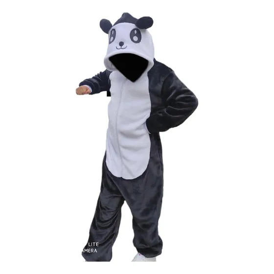 Pijama Térmica Enterizo Tela Peluche Oso Panda Adulto