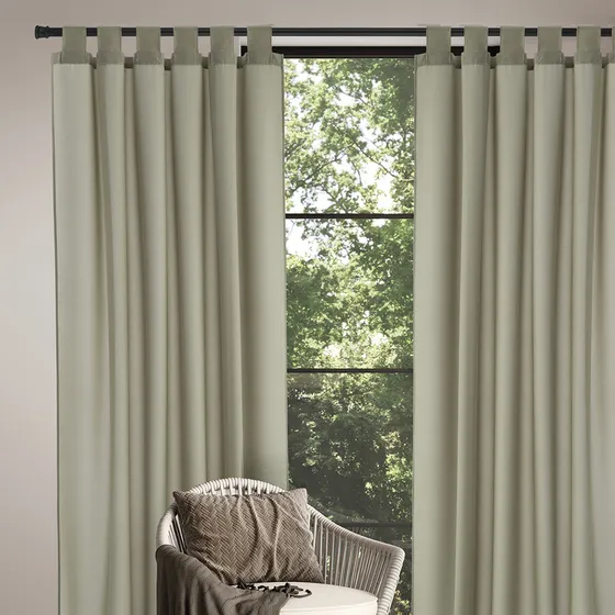 Juego De Cortinas Decorativas Modernas Sala O Dormitorio Madrid Verde Salvia