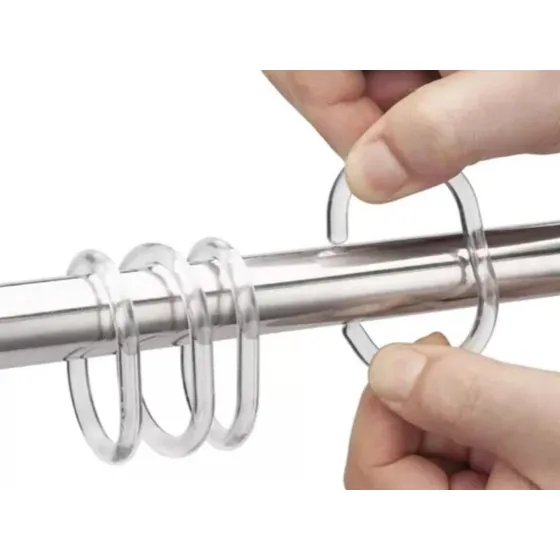 Ganchos Para Cortinas Transparentes Plásticos X 24