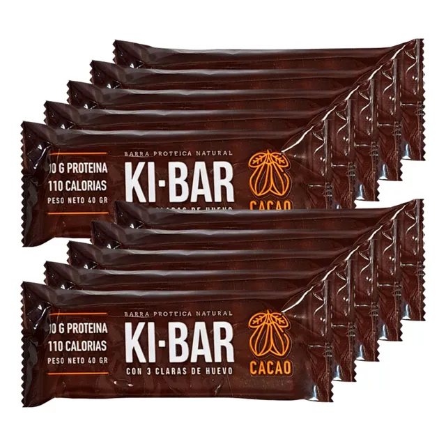 Barrita Proteica Natural Con Clara De Huevo Ki-bar 40gr X10