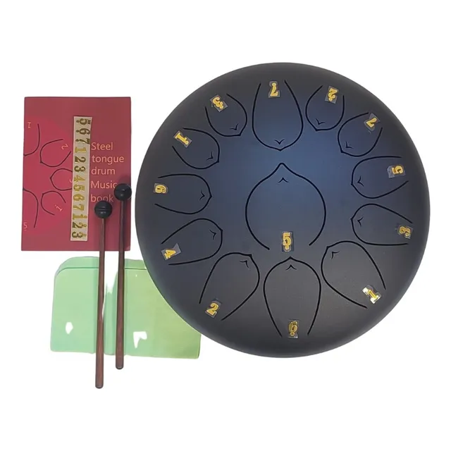 Steel Tongue Drum 12 Pulgadas 13 Tonos Negro Meditacion