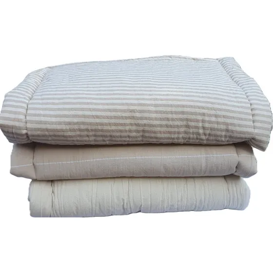 Pillow Pie De Cama Cubre Sillón Tusor 3 Cuerpos Reversible