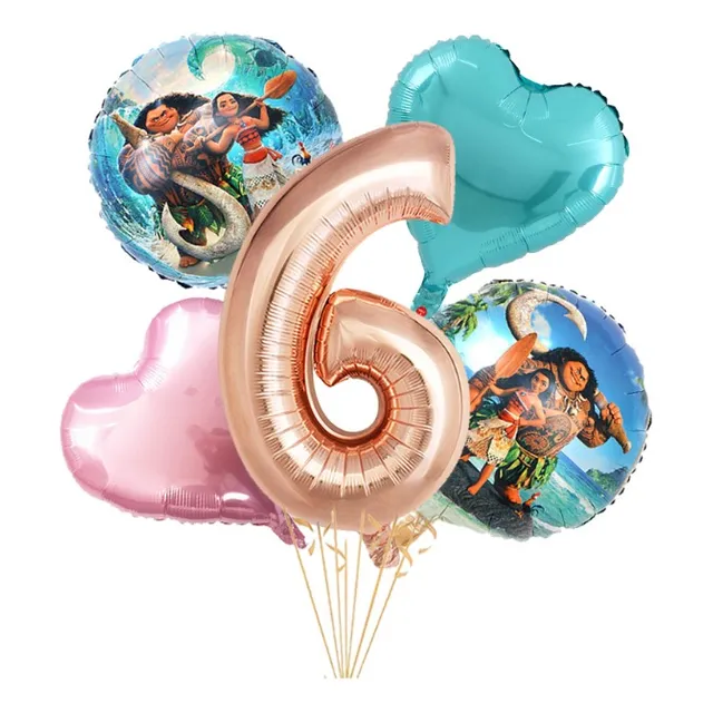 Globos Metalizado De Moana  Pack 