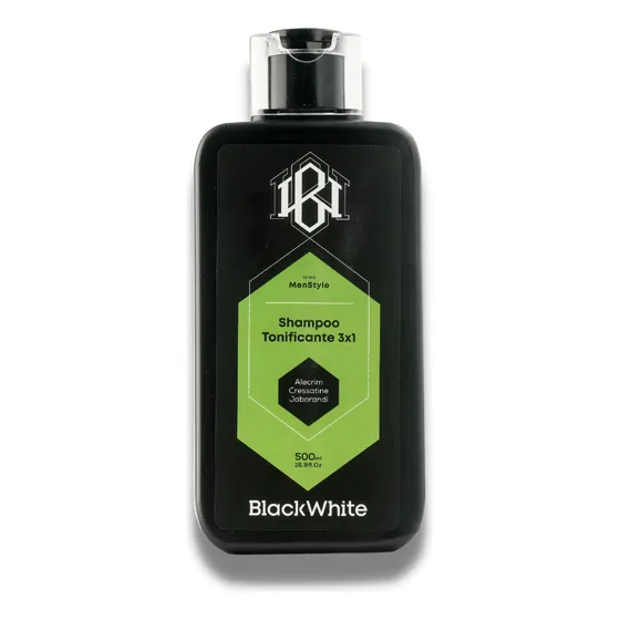 Shampoo Tonificante 3x1 500ml  Men Style Black White