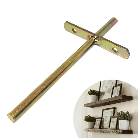 Suporte Invisível Para Prateleira 10 Pçs Parafuso Bucha 20cm