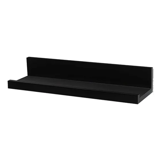 Prateleira De Tempero Preto Mdf 100cm Quadros Foto Livro
