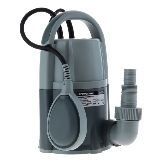 Bomba Sumergible Para Aguas Limpias Dr075 0,75hp- Power Pro Color Plateado