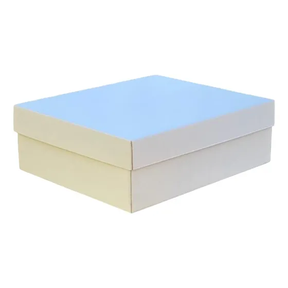 Caja Cartón Kraft Blanco 35 X 35 X 10 Cm
