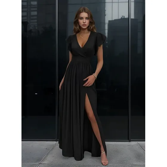 Vestido Largo Mujer Dama Moda Casual Elegan Tetemperamento