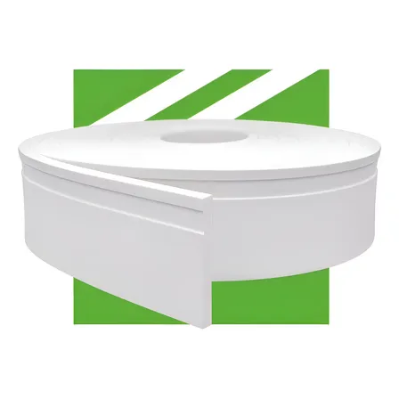 Rodapé Flexível Autocolante Eva 10cm - 10m Rp16 Branco
