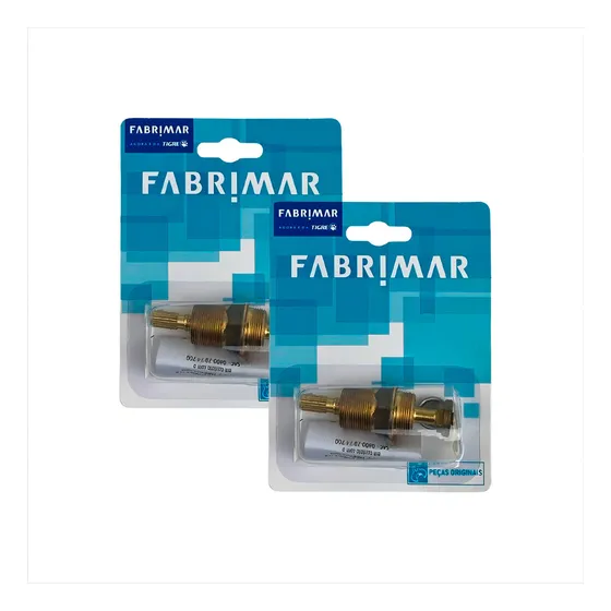 Castelo Para Registro Central 1/2 E 3/4 - Fabrimar Kit C/2 Acabamento Brilhante Cor Amarelo
