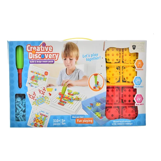Rompecabezas Mosaico Tuercas Creative Discovery 310 Pcs -985