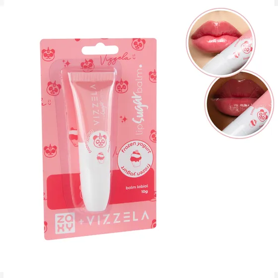 Balm Hidratante Labial Efeito Gloss Lip Sugar Vizzela 10g