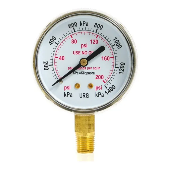 Manómetro De 0-200 Psi 2 1/2  P/ Regulador Oxigeno Weldtech