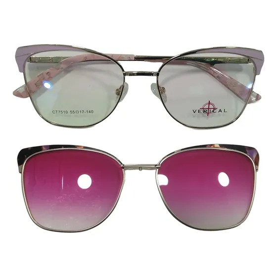 Monturas De Lentes Con Sobrelente Para Damas Protección Uv
