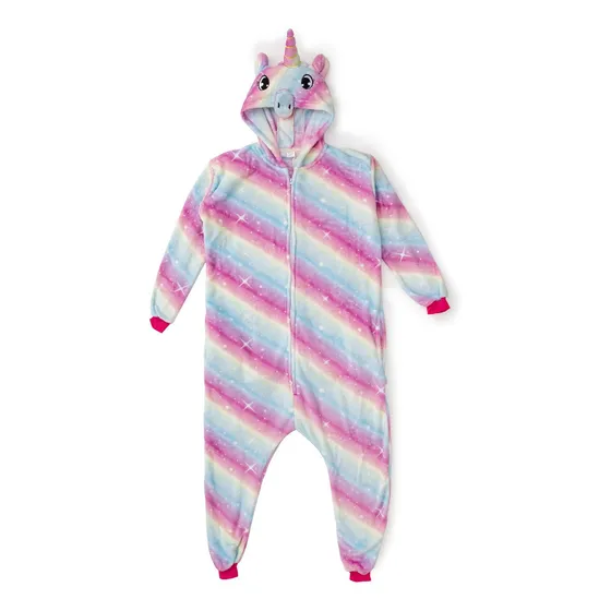 Pijama  Unicornio Entero Estrella Multicolor Invierno Adulto
