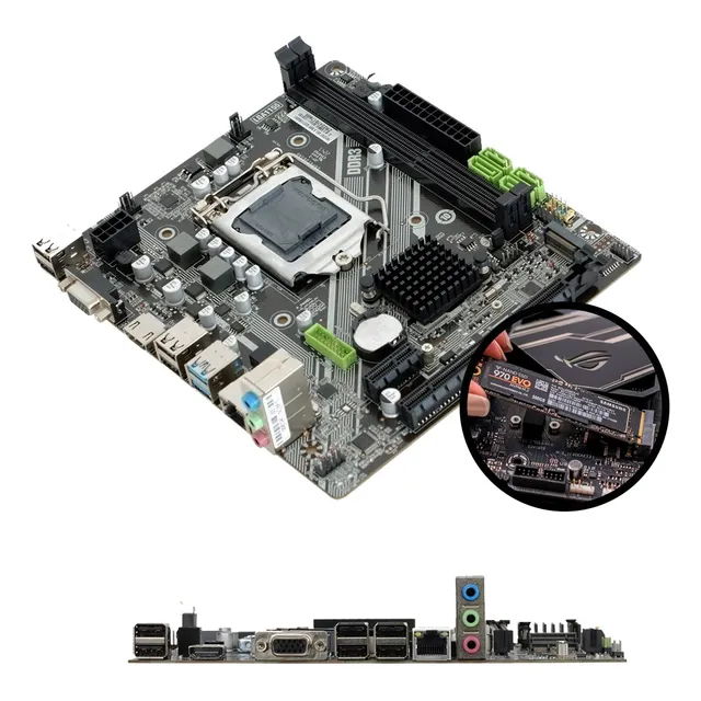 Placa Intel H81 Socket 1150 M.2 Ddr3 4ta - 5ta Generacion Color Negro