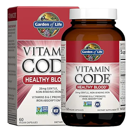 Cápsulas Vitamin Code Healthy Blood De 60 Unidades