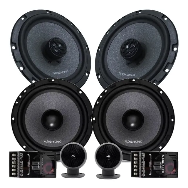 Kit 2 Vias + Coaxial Audiophonic Club 6 Pol 310w Rms A Vista