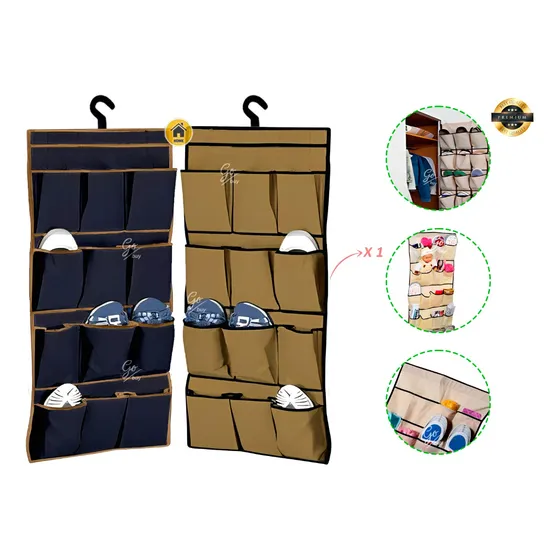 Bolsa Organizadora De Zapato Para Colgar Puerta Closet Pares